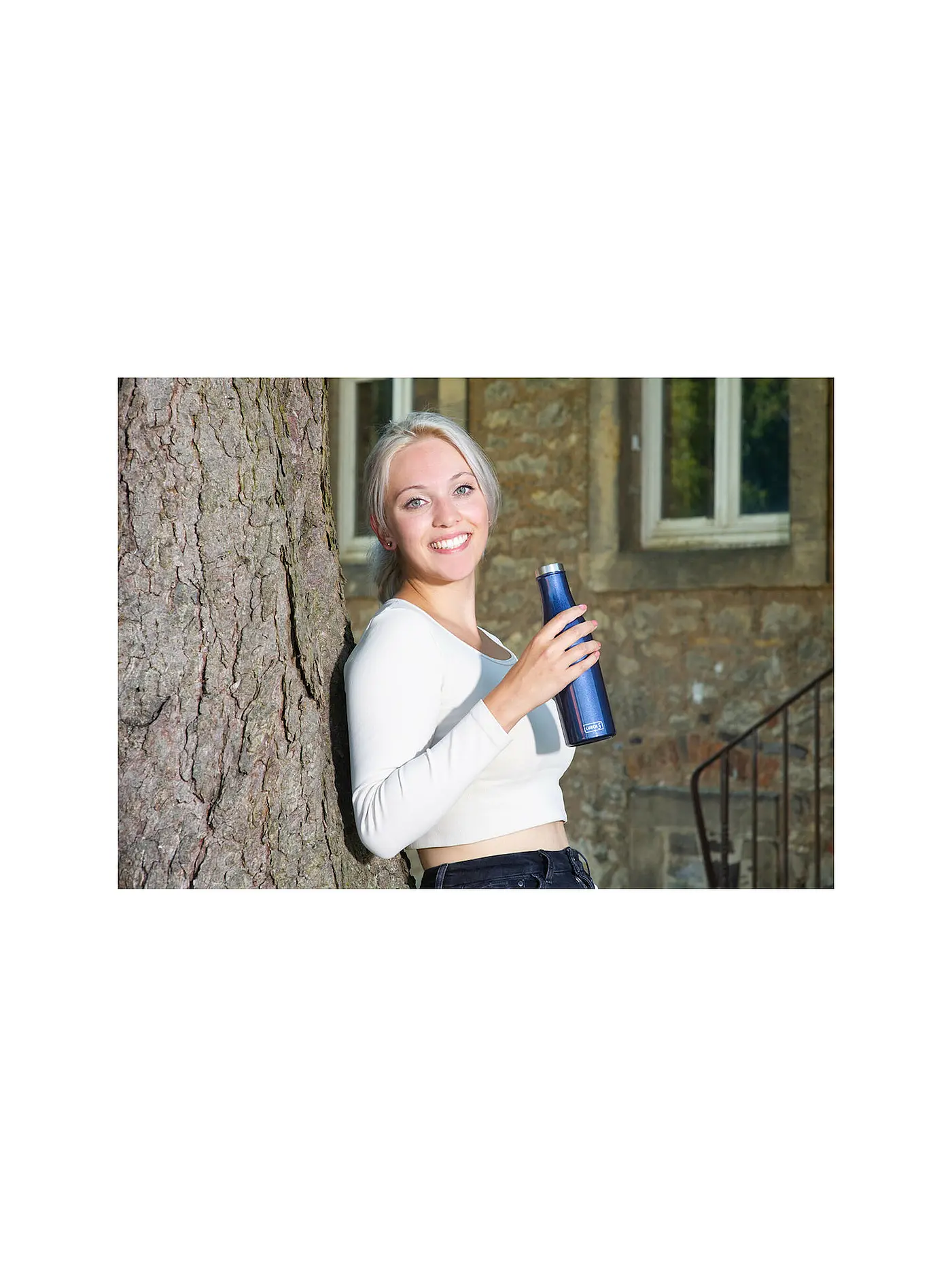 LURCH | Isolierflasche - Thermosflasche Edelstahl 0,5l Pearl Green | blau